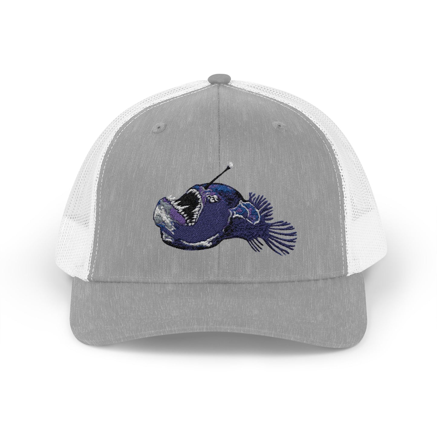 Angler Fish Embroidered Snapback Trucker Cap