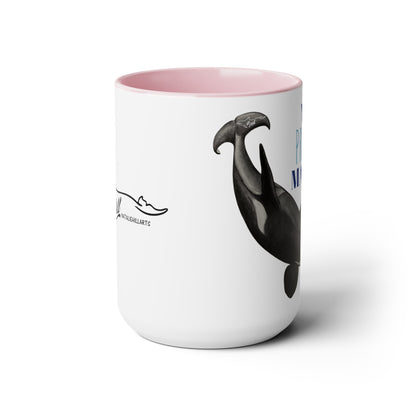 Orca Presence Two-Tone Coffee Mugs, 15oz