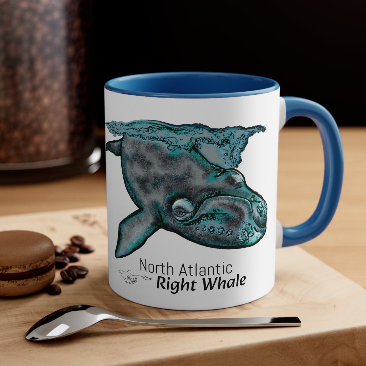 North Atlantic Right Whale Accent Coffee Mug, 11oz