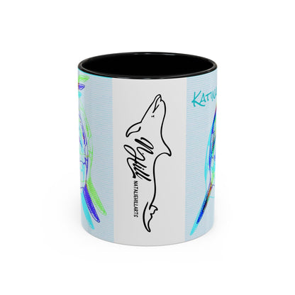 Katina Orca Whale Gestural Accent Coffee Mug (11, 15oz)