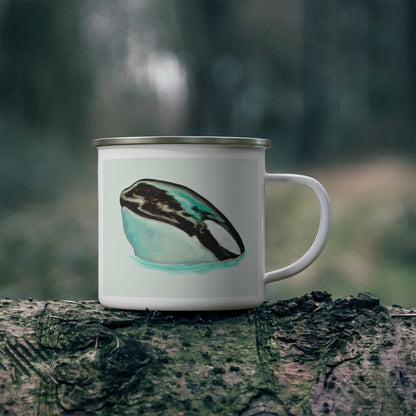 Orca Whale Enamel Camping Mug