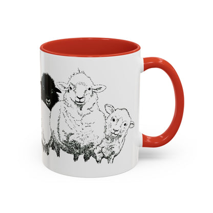 Get In The Heard Sheep Accent Coffee Mug (11, 15oz)