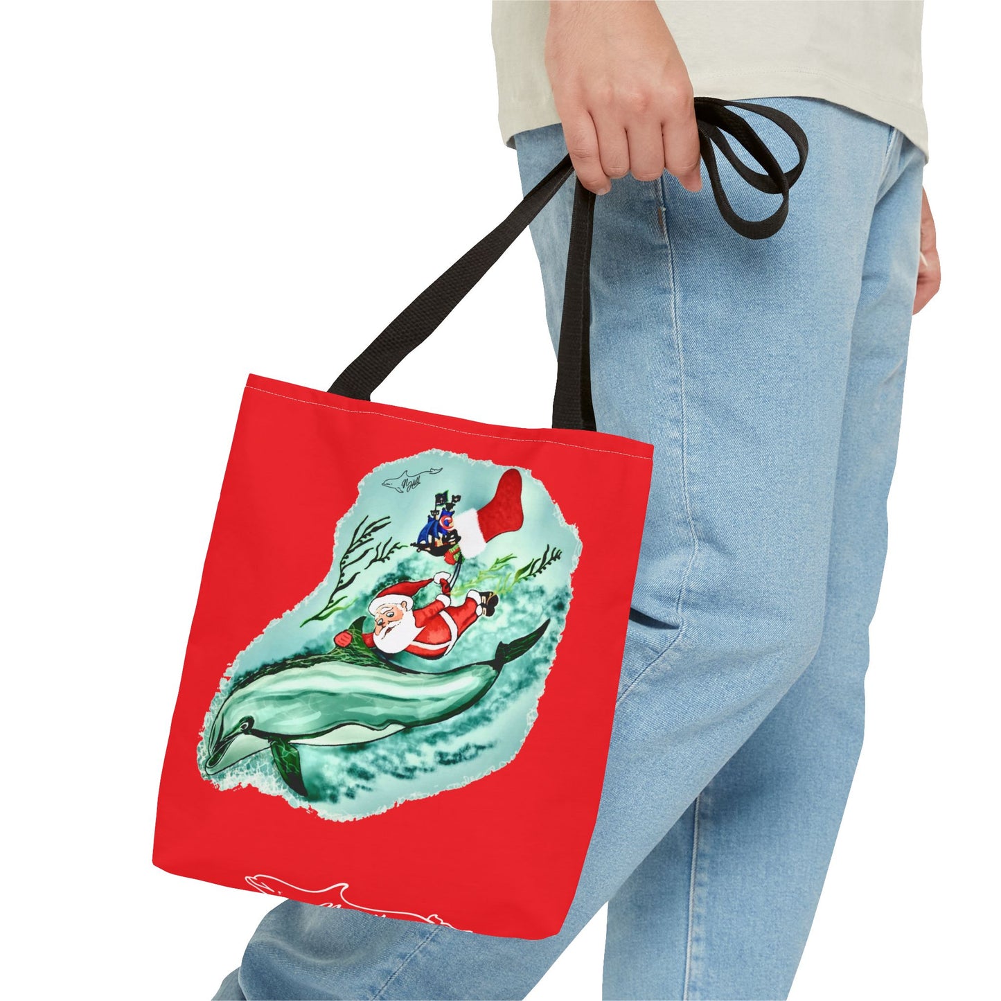 Deep Dive Delivery Santa Clause Tote Bag (AOP)