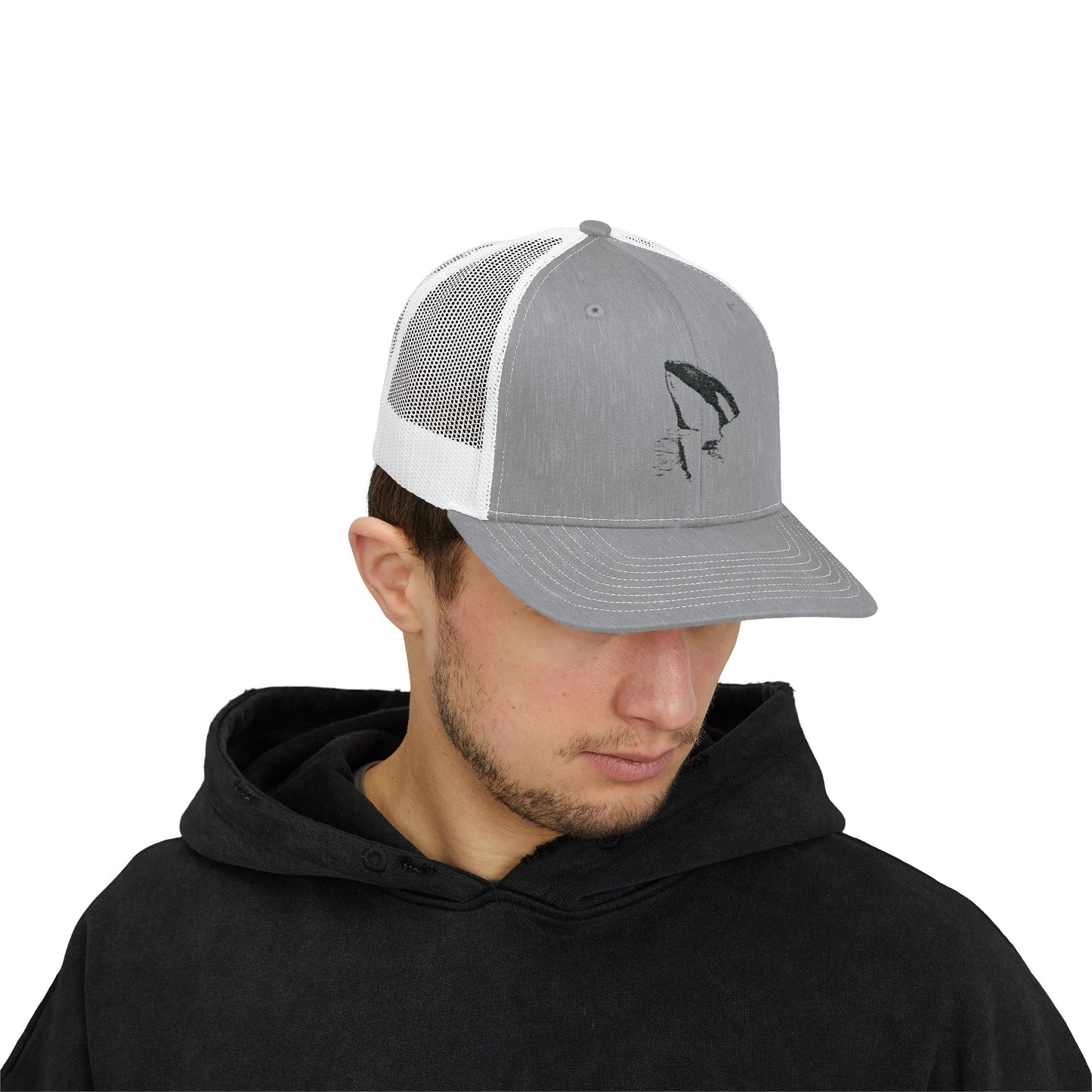 Orca Whale Snapback Trucker Cap