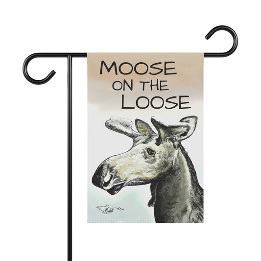 Moose On The Loose Garden & House Banner