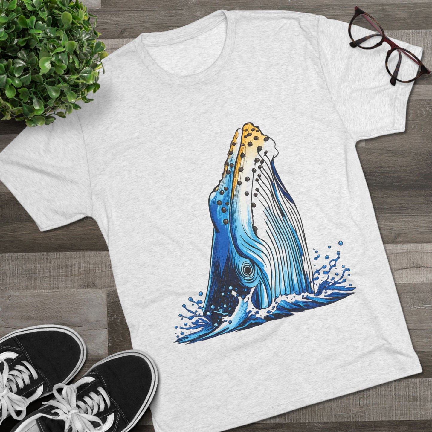 Humpback Whale Unisex Tri-Blend Crew Tee