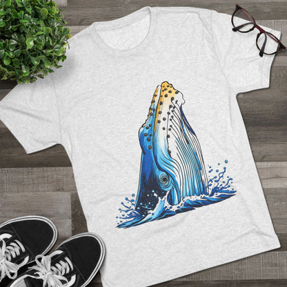 Humpback Whale Unisex Tri-Blend Crew Tee