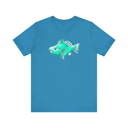 Blue Parrot Fish Unisex Jersey Short Sleeve Tee