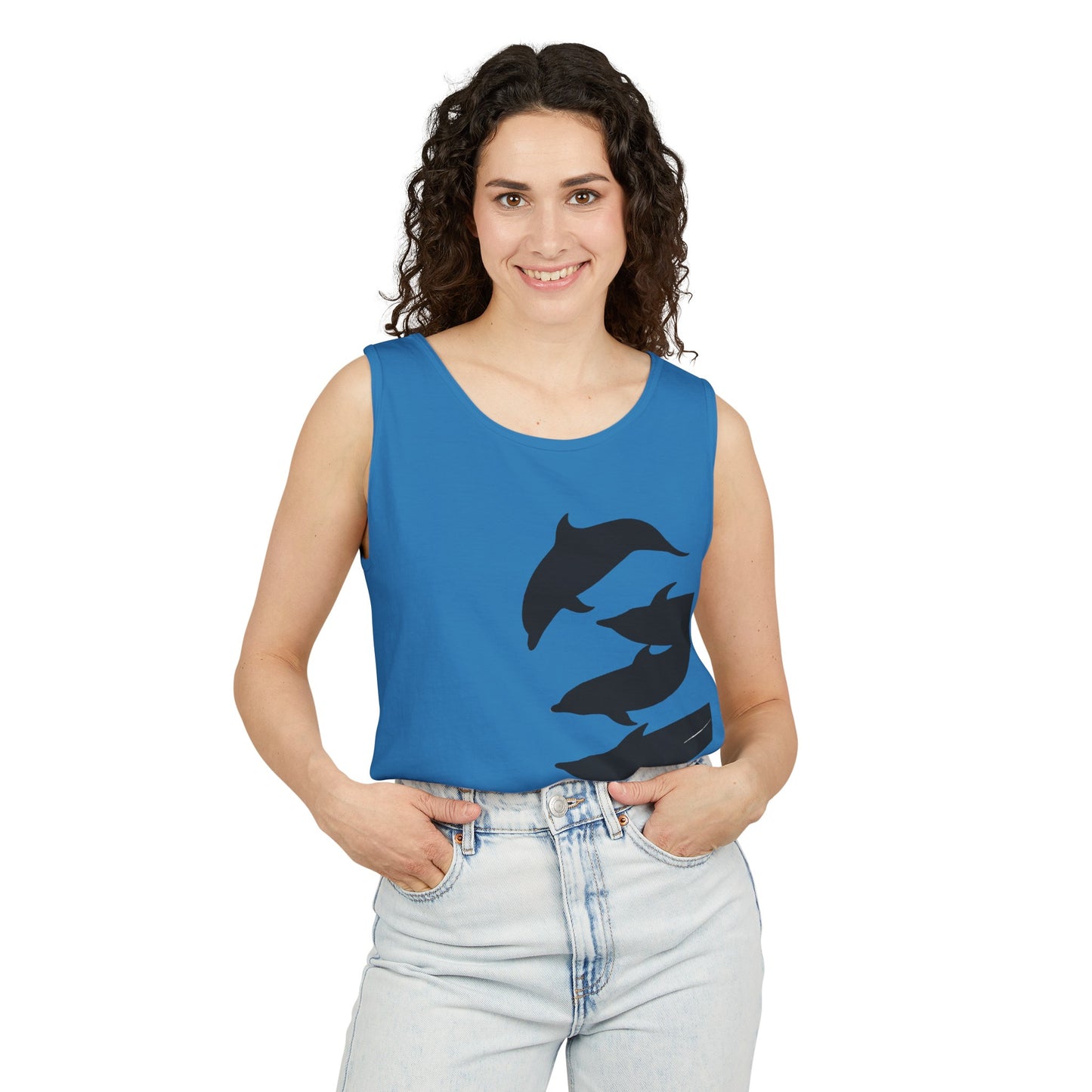 Dolphin Unisex Garment-Dyed Tank Top