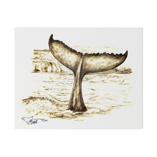 Humpback Whale Tail Matte Canvas, Stretched, 0.75"