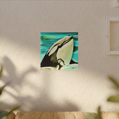 Earth Orca Tribute Matte Canvas 12" x 16", Stretched, 0.75"