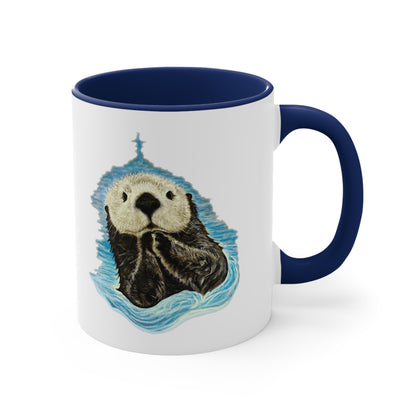 Sea Otter Accent Coffee Mug, 11oz