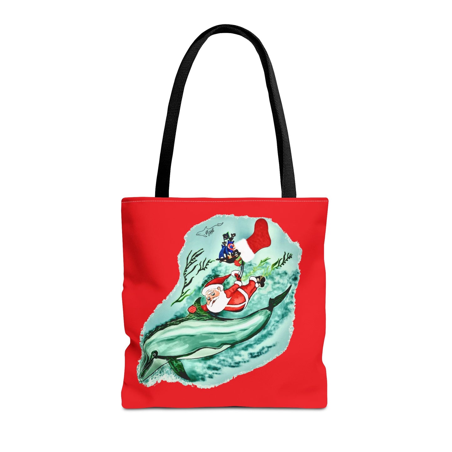 Deep Dive Delivery Santa Clause Tote Bag (AOP)