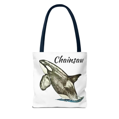 Biggs Killer Whale Chainsaw Tote Bag (AOP)