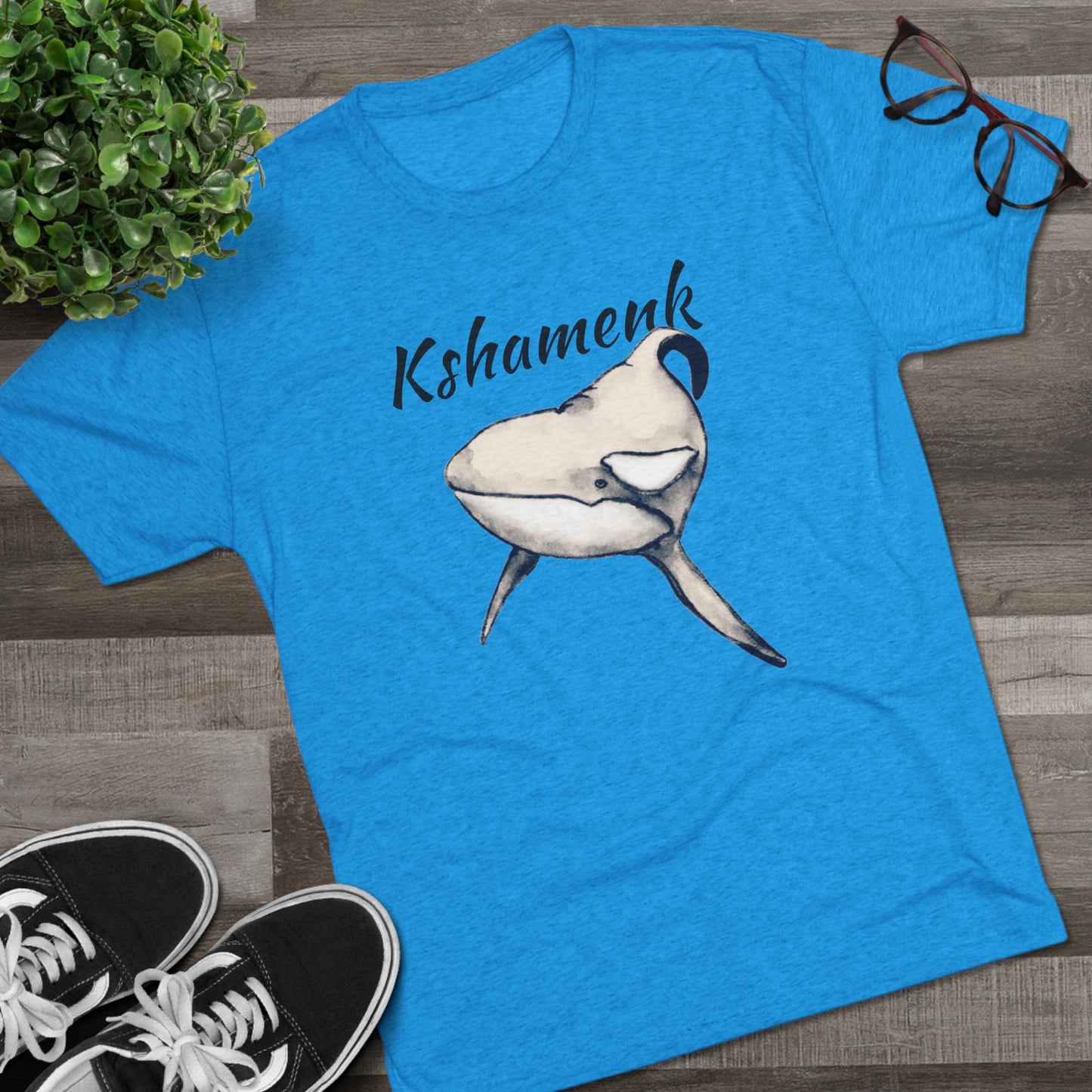 Kshamenk Orca Whale Unisex Tri-Blend Crew Tee