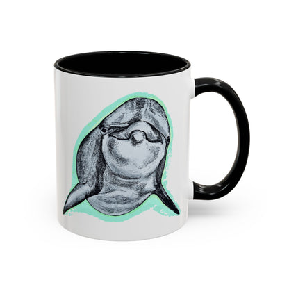 Nosy Dolphin Coffee Mug, 11oz