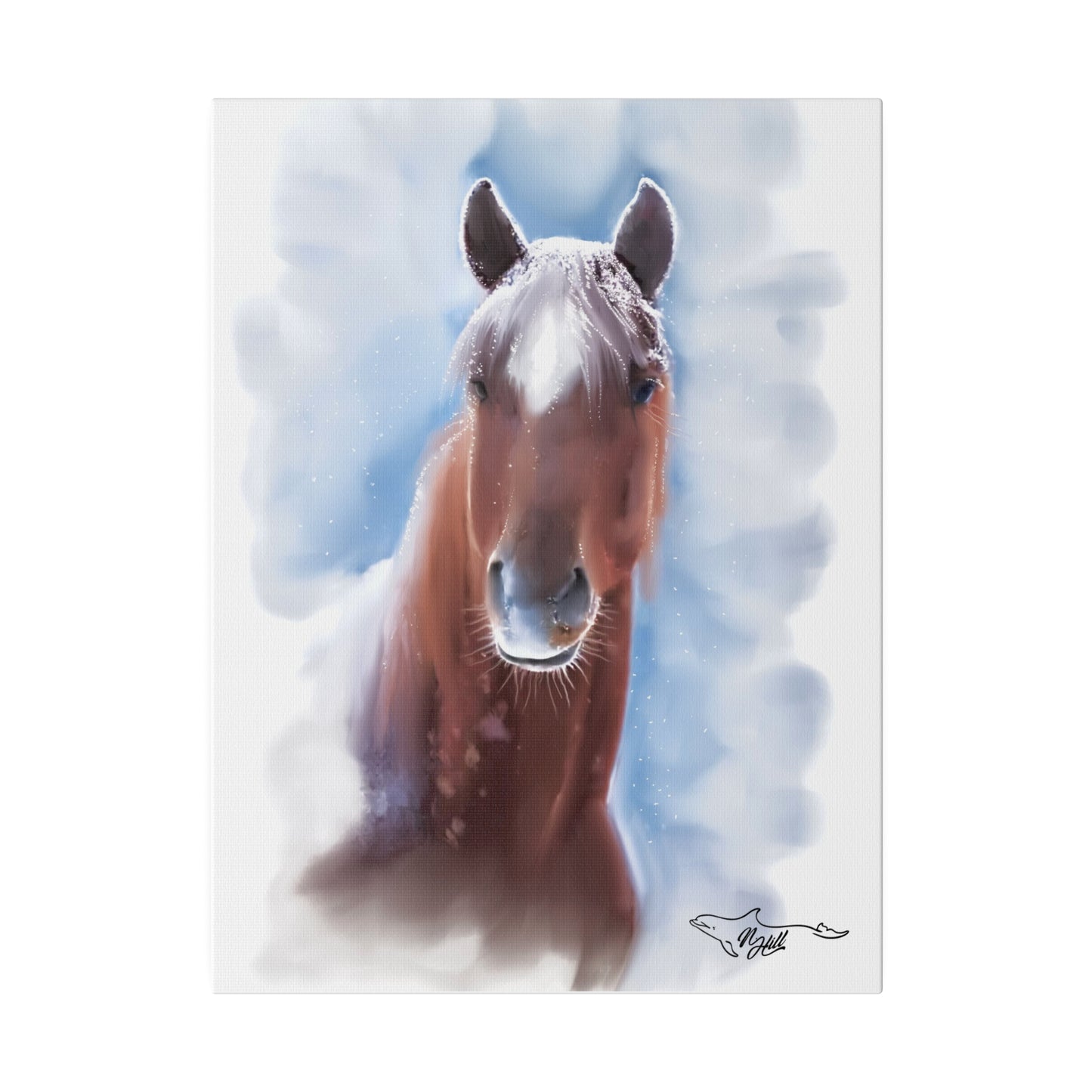 Winter Horse Matte Canvas, Stretched, 0.75"