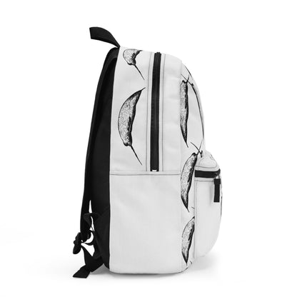 Unicorn of the Sea Narwhal Backpack White