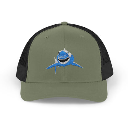 Great White Shark Panda Snapback Trucker Cap