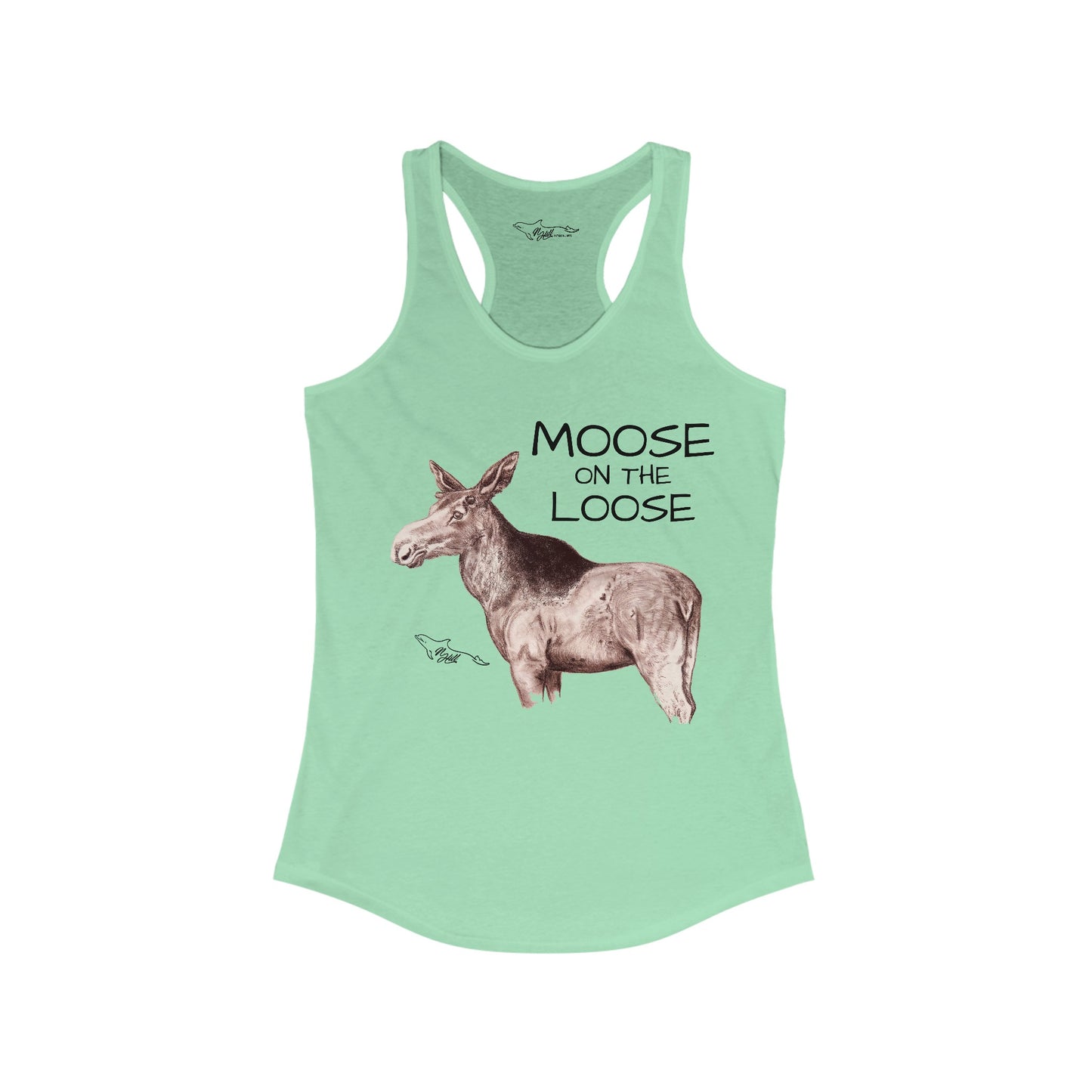 Moose On The Loose Women's Ideal Racerback Tank