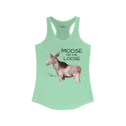 Moose On The Loose Women's Ideal Racerback Tank