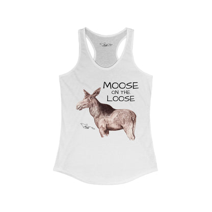 Moose On The Loose Women's Ideal Racerback Tank