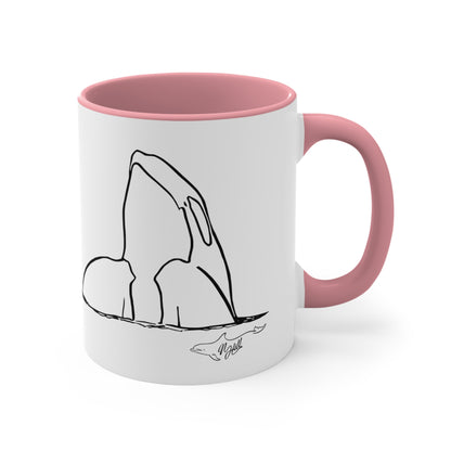 Orca Spy-Hop Accent Coffee Mug, 11oz