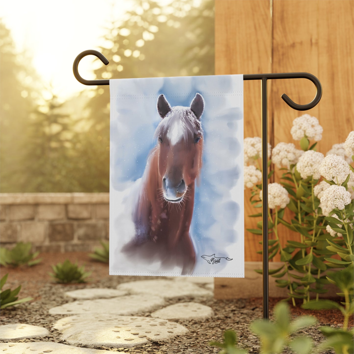 Winter Horse Garden & House Banner