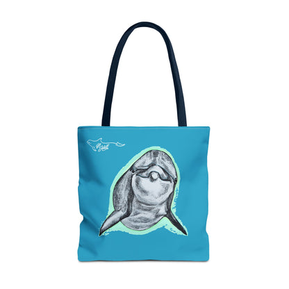 Curious Dolphin Tote Bag (AOP)