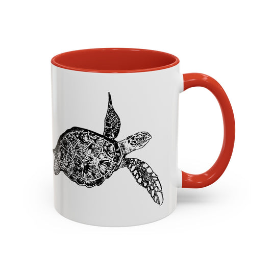 Sea Turtle Accent Coffee Mug, 11oz