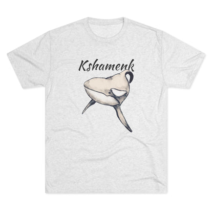 Kshamenk Orca Whale Unisex Tri-Blend Crew Tee