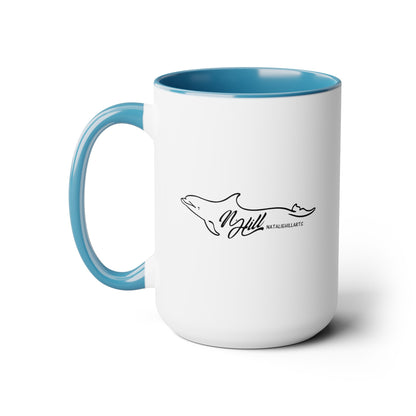 Sea Lion Pup Two-Tone Coffee Mugs, 15oz