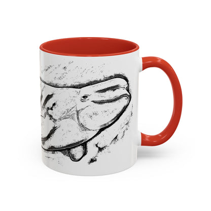 Beluga Whale Accent Coffee Mug, 11oz