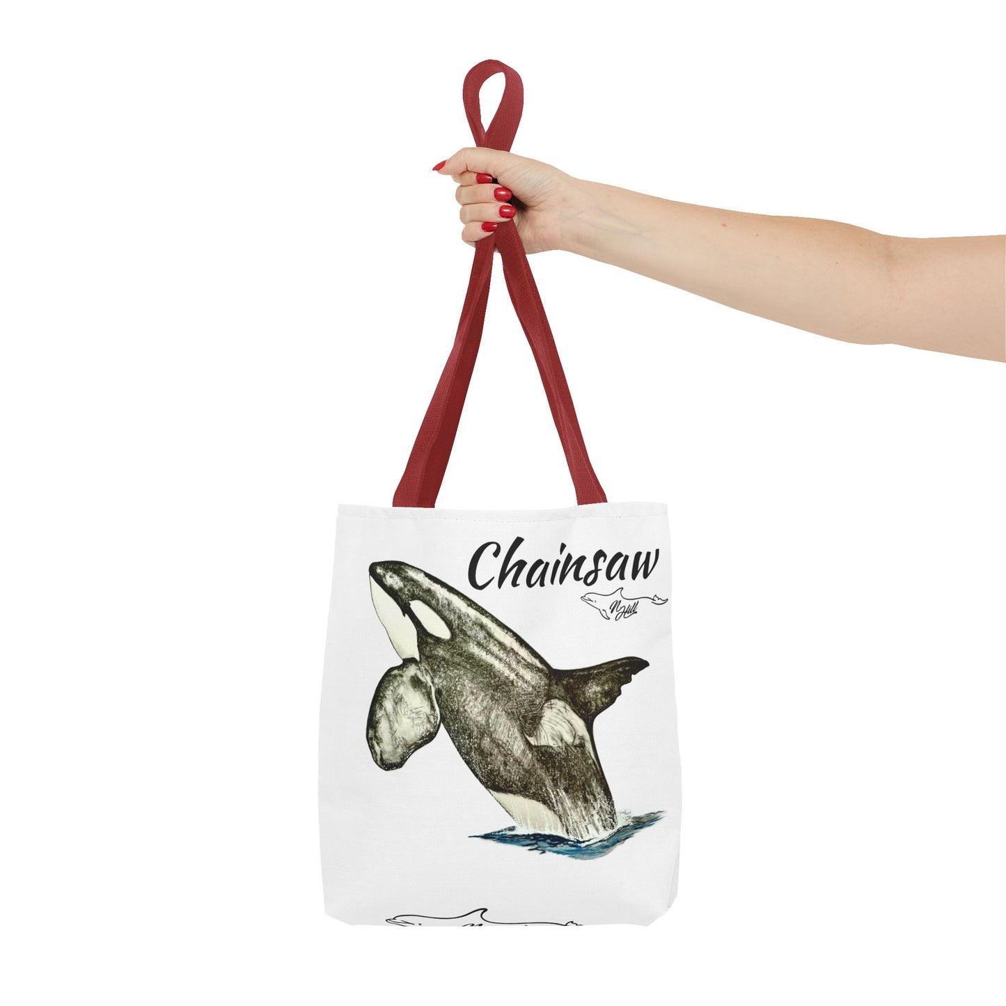 Biggs Killer Whale Chainsaw Tote Bag (AOP)