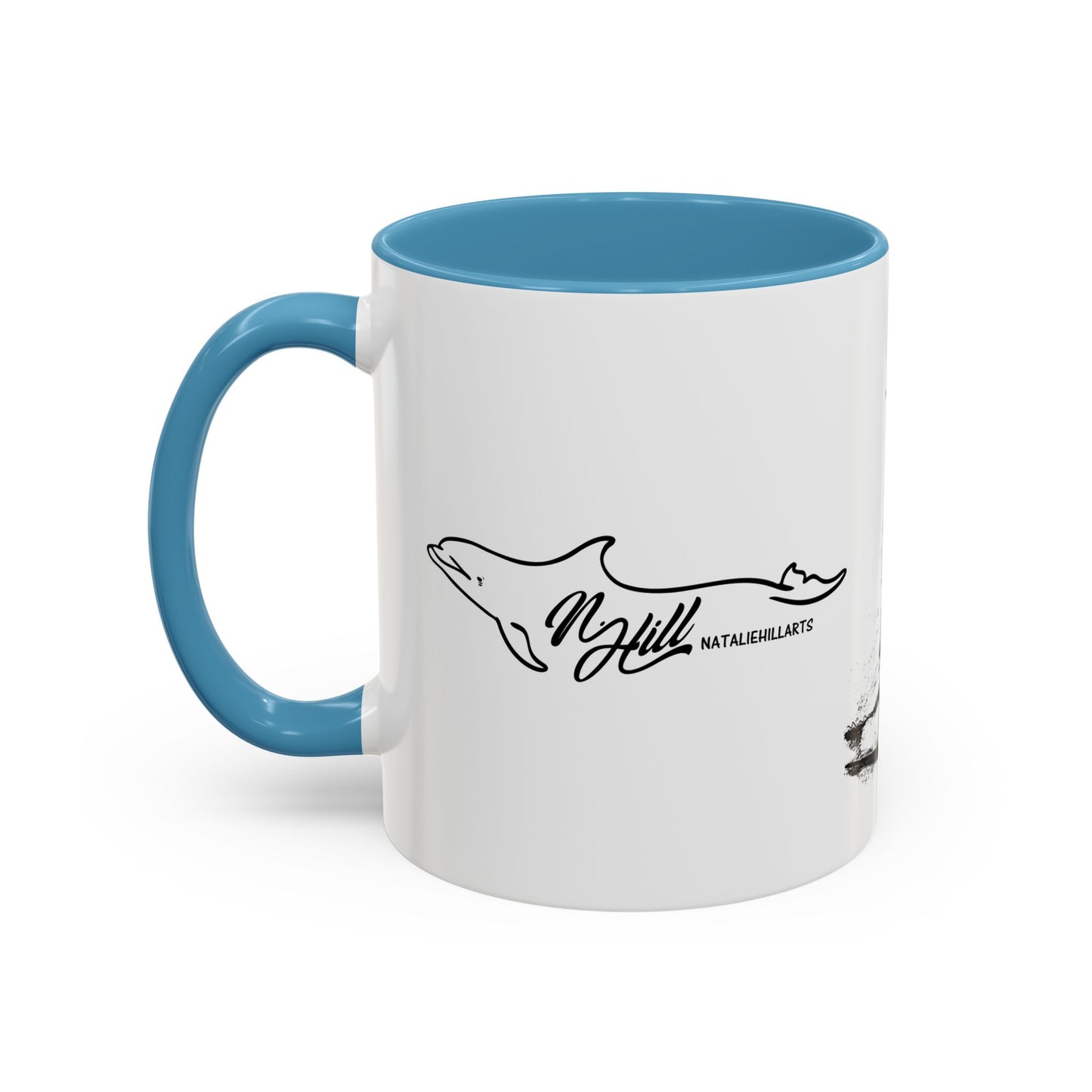 Beluga Whale Accent Coffee Mug, 11oz