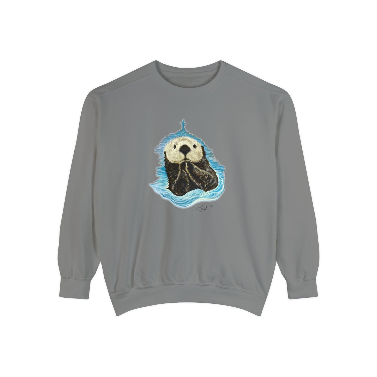 Sea Otter Colored Unisex Garment-Dyed Sweatshirt