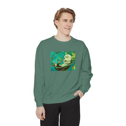 Sea Otter Unisex Garment-Dyed Sweatshirt