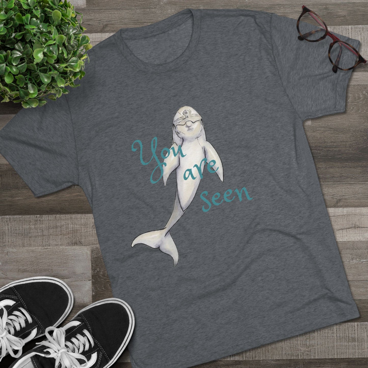 You are Seen Dolphin Unisex Tri-Blend Crew Tee