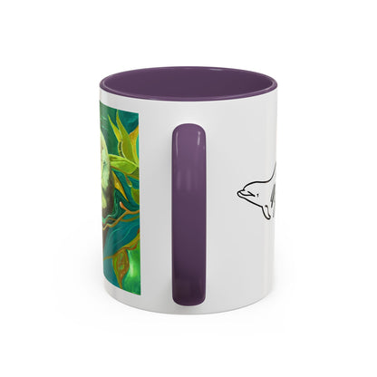 Otter and Dragonfly Accent Coffee Mug, 11oz