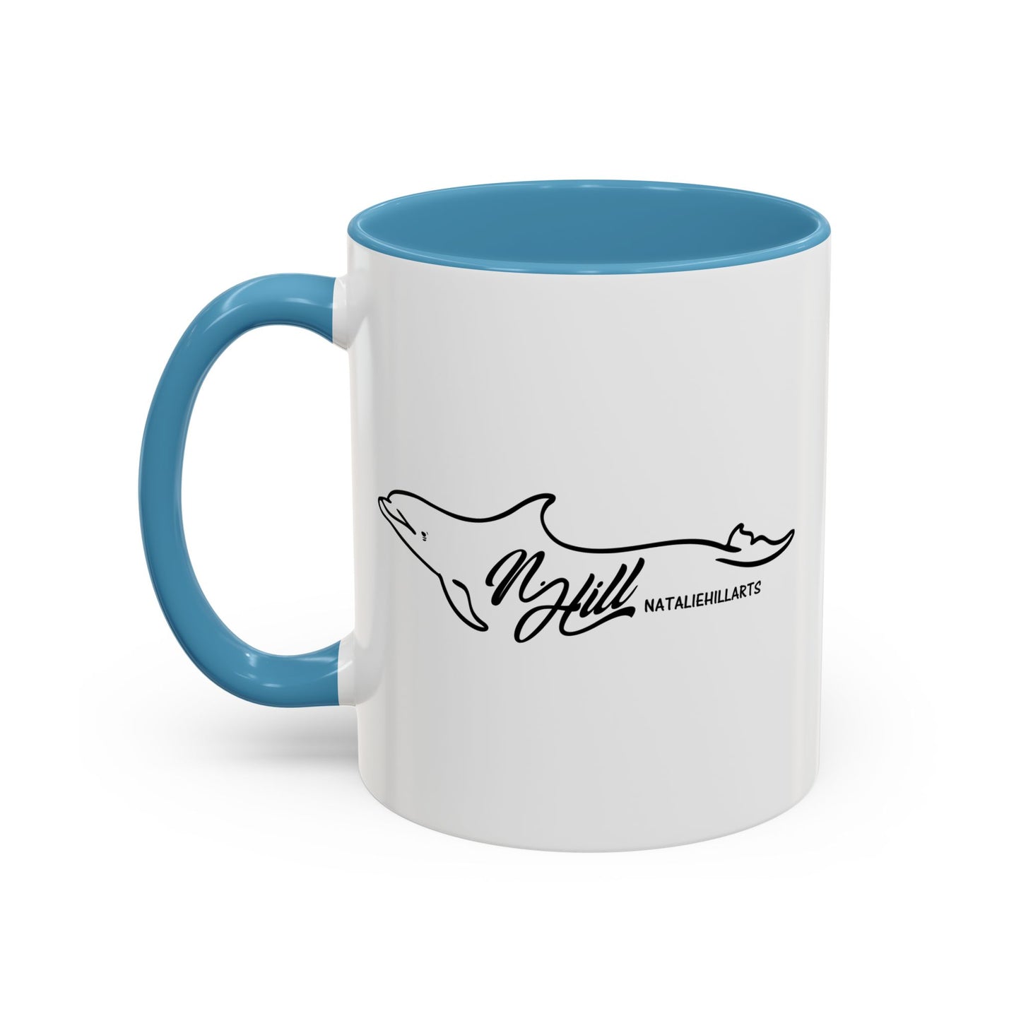 Pacific White Sided Dolphin Elelo Accent Coffee Mug 11oz.