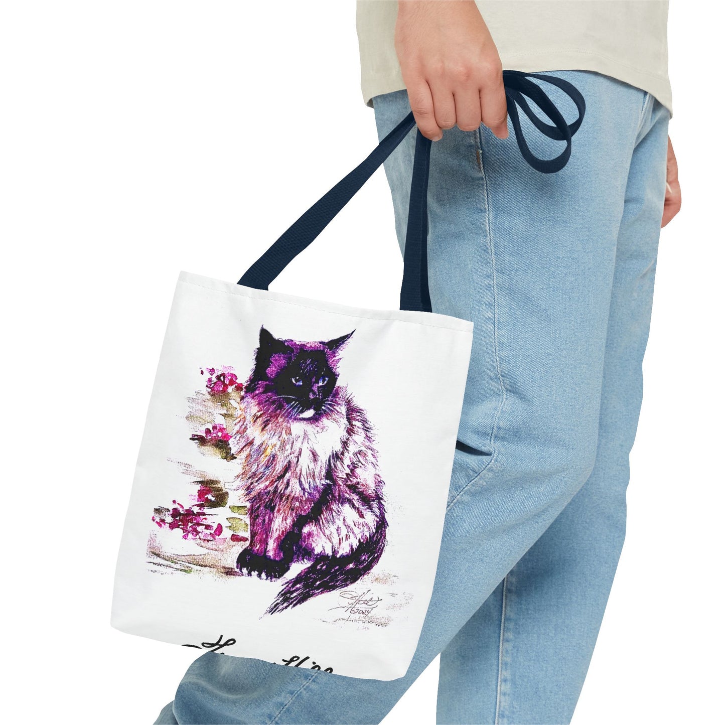 Siamese Cat Tote Bag by Tracy Hill (AOP)