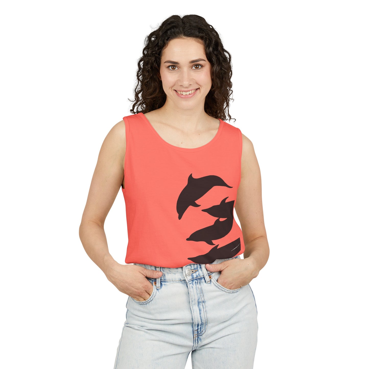 Dolphin Unisex Garment-Dyed Tank Top