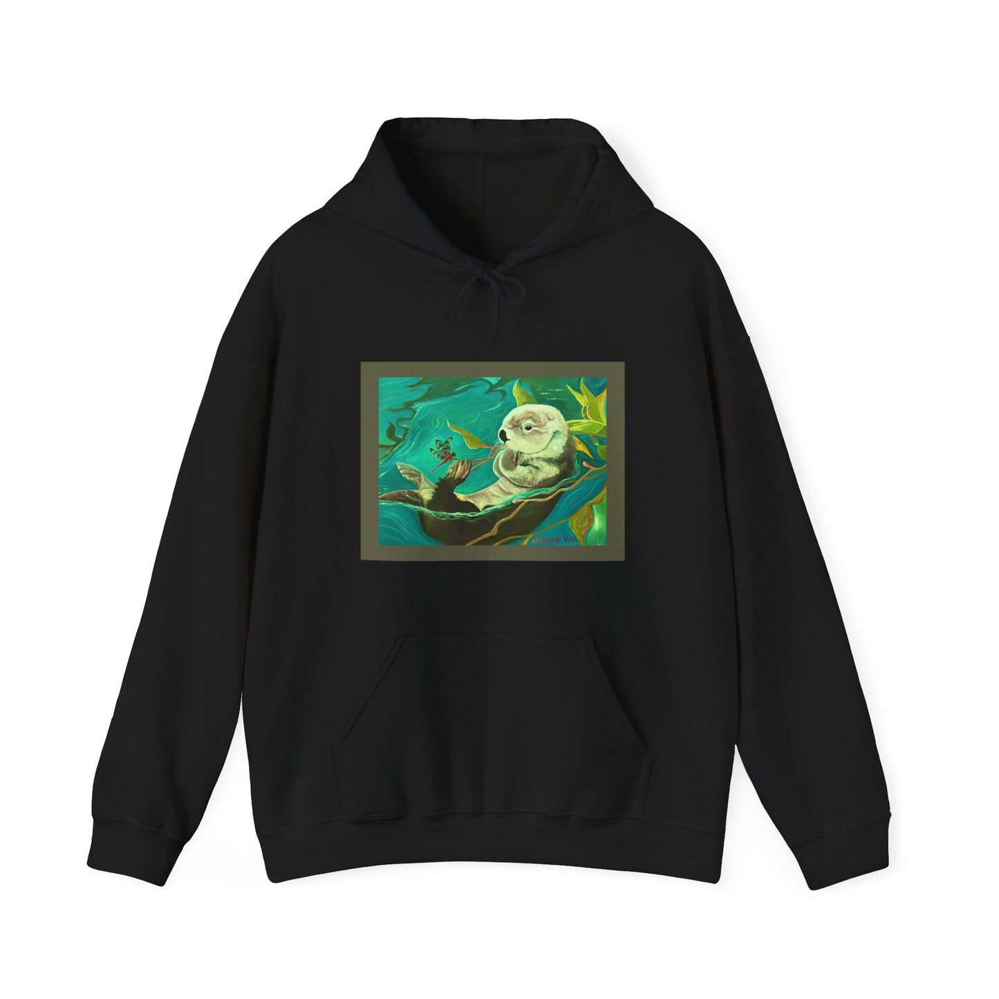 Otter and Dragonfly Unisex Heavy Blend™ Hooded Sweatshirt