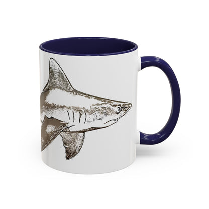 Oceanic Whitetip Shark Accent Coffee Mug, 11oz