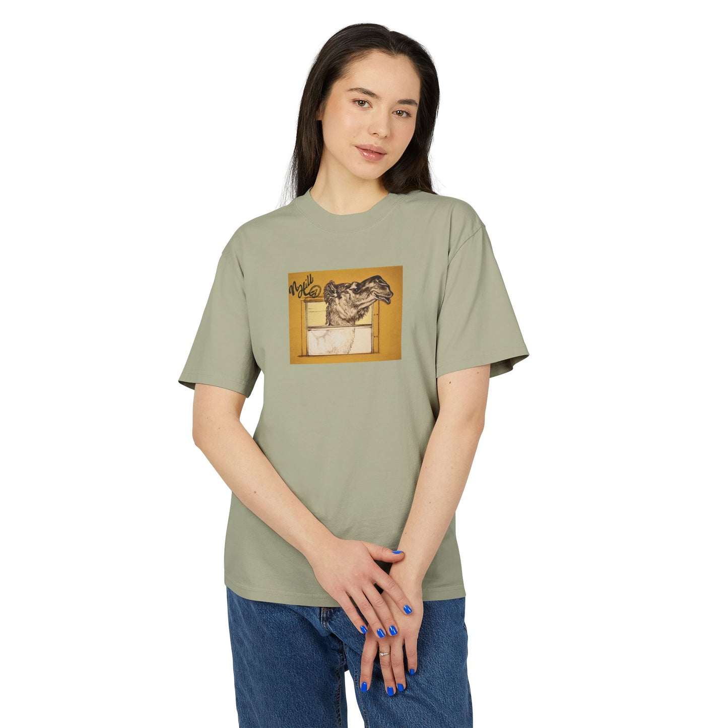 Bussin Clyde The Camel Unisex Heavy Faded Tee