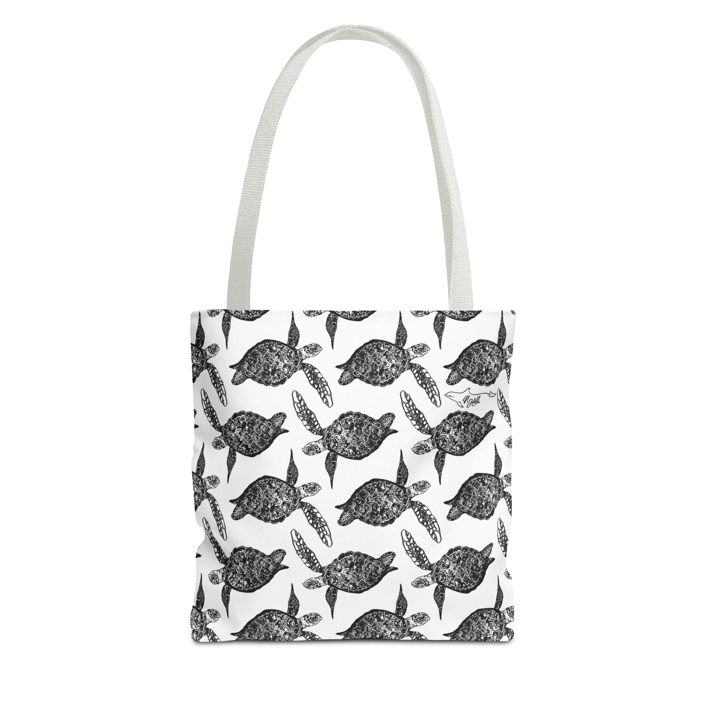 Sea Turtle Tote Bag White(AOP)