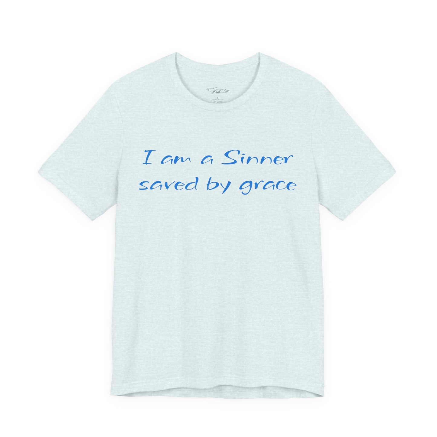 I Am A Sinner Saved By Grace Jersey Short Sleeve Tee