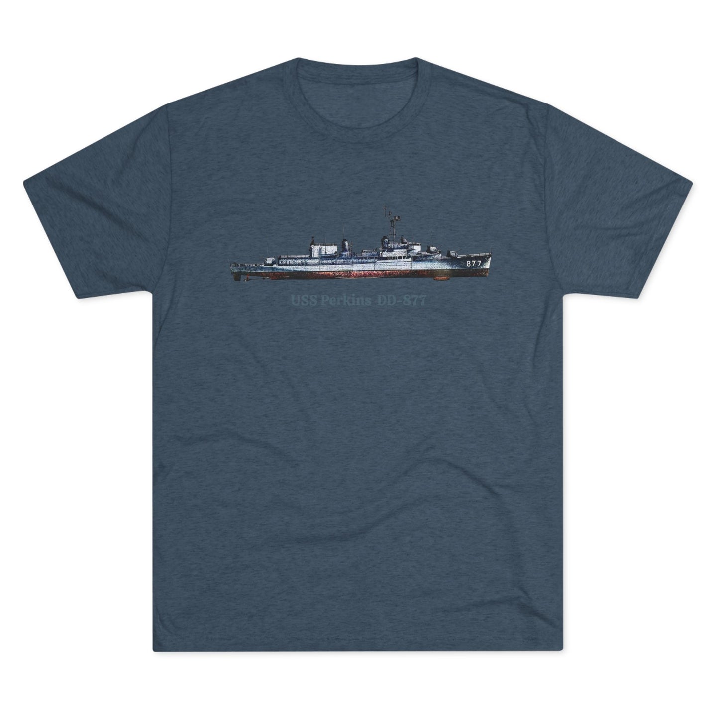 USS Perkins DD-877  Unisex Tri-Blend Crew Tee