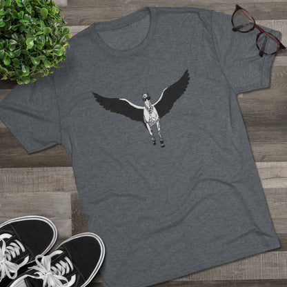 Pegasus in Sunglasses Unisex Tri-Blend Crew Tee