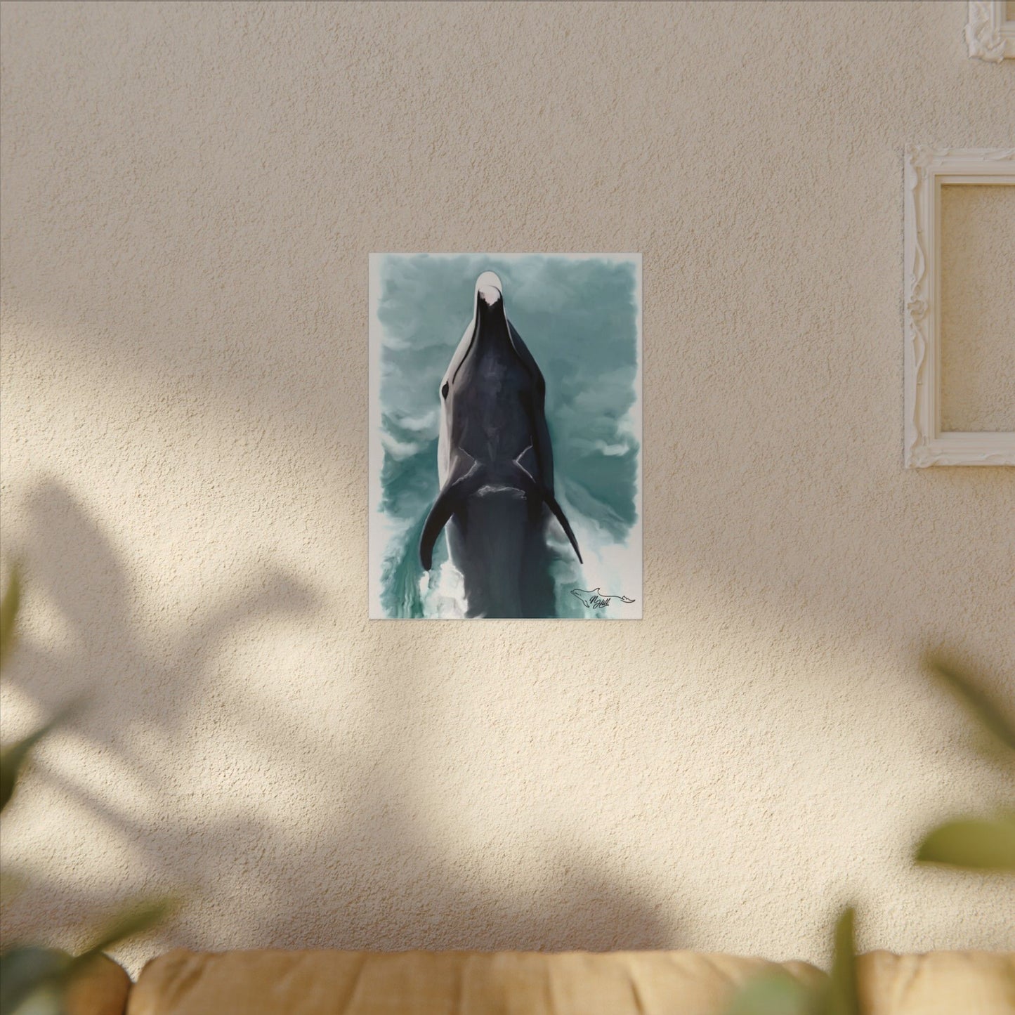 Dolphin Matte Canvas, Stretched, 0.75"